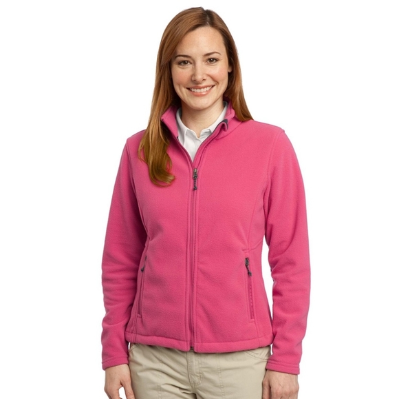 Port Authority Womens Pink Value Fleece Jacket - Picture 1 of 7
